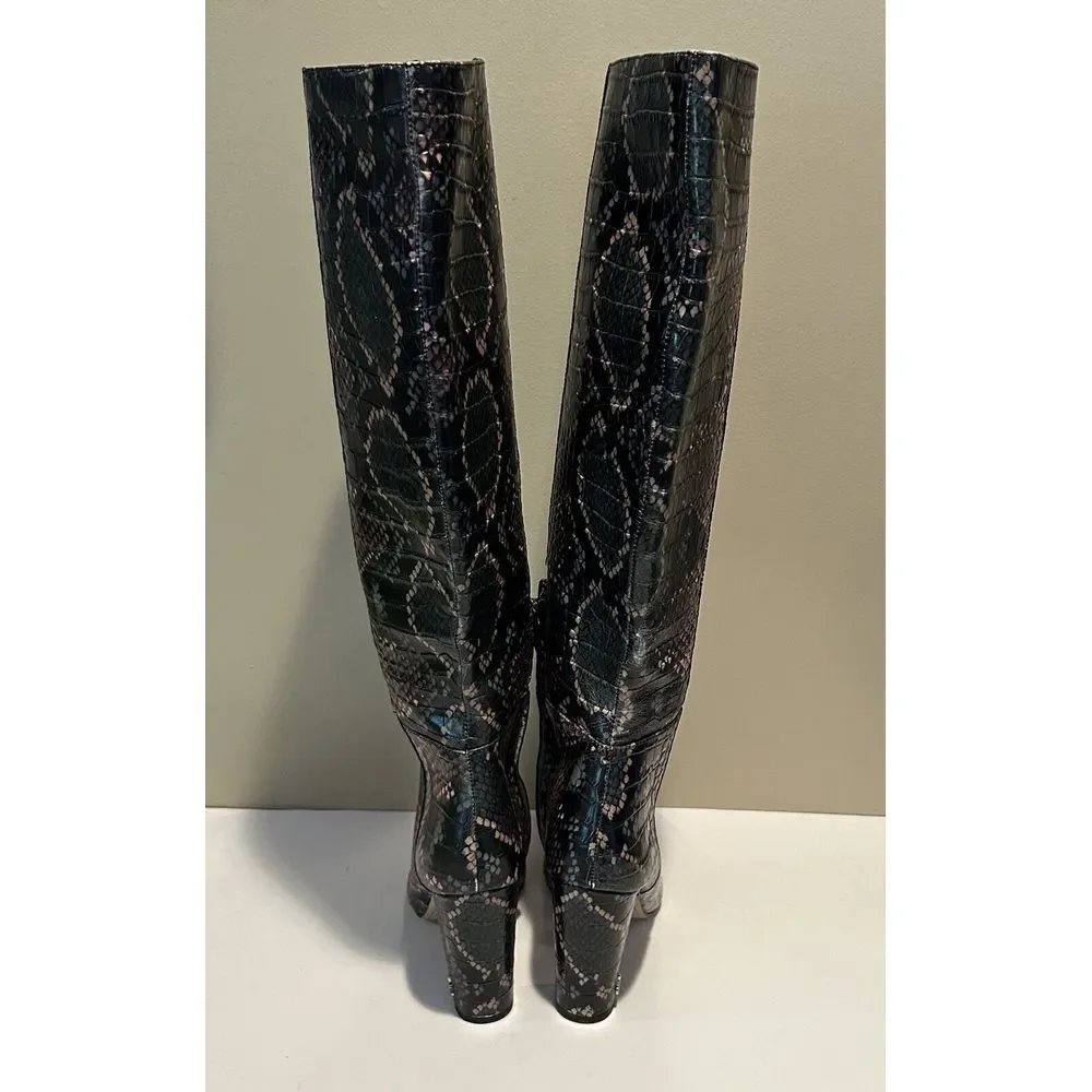Sam Edelman over the knee rainbow snakeskin‎ boots 7.5